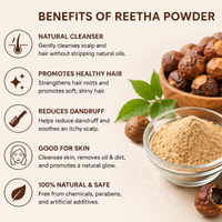 First Fruit Natural Reetha Powder | Herbal Hair Cleanser | 100g